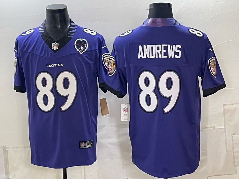 Men Baltimore Ravens #89 Andrews blue Nike 2026 NFL Jersey 091501